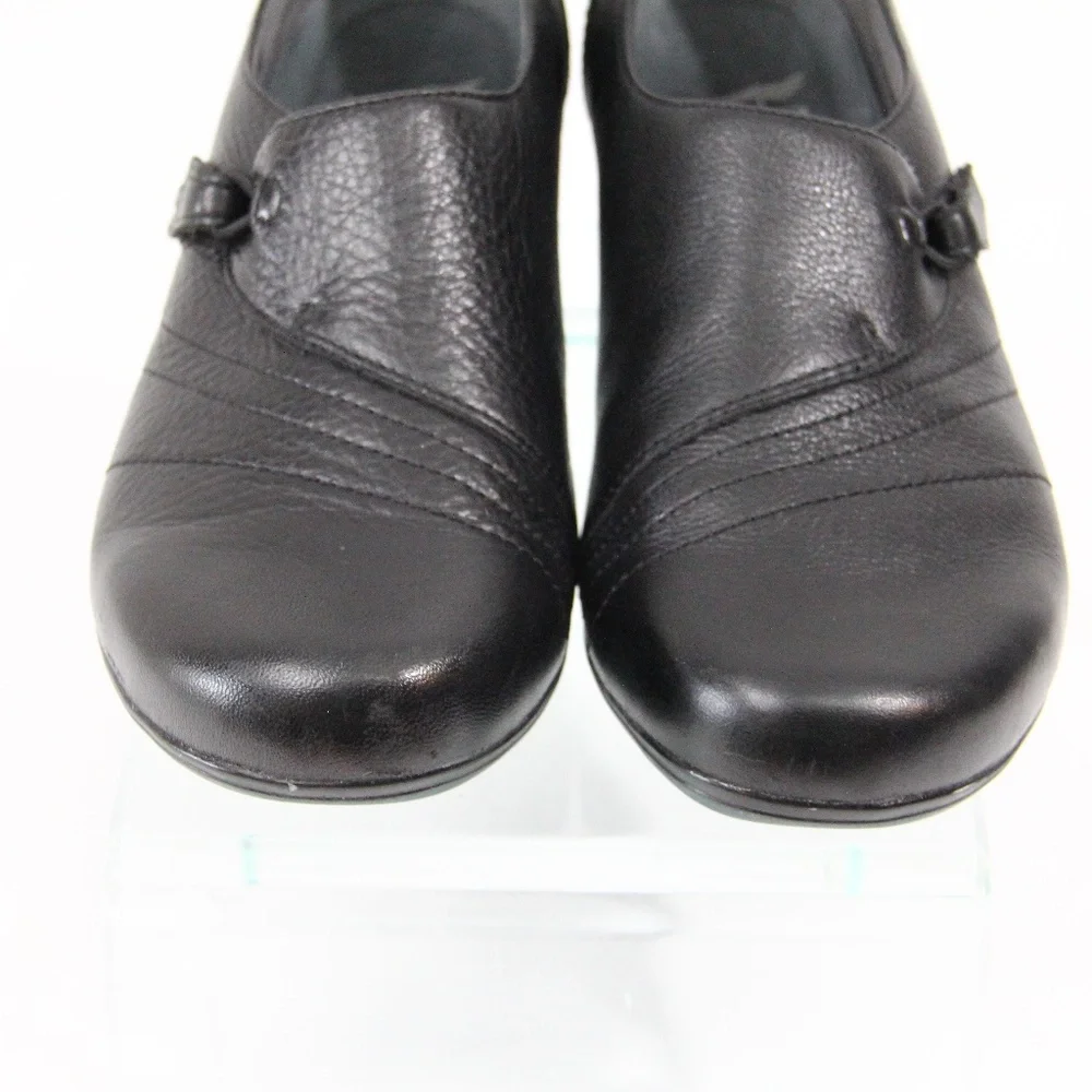 Dansko Black Leather Shoes EU 41 Women Casual Flat Loafer franny